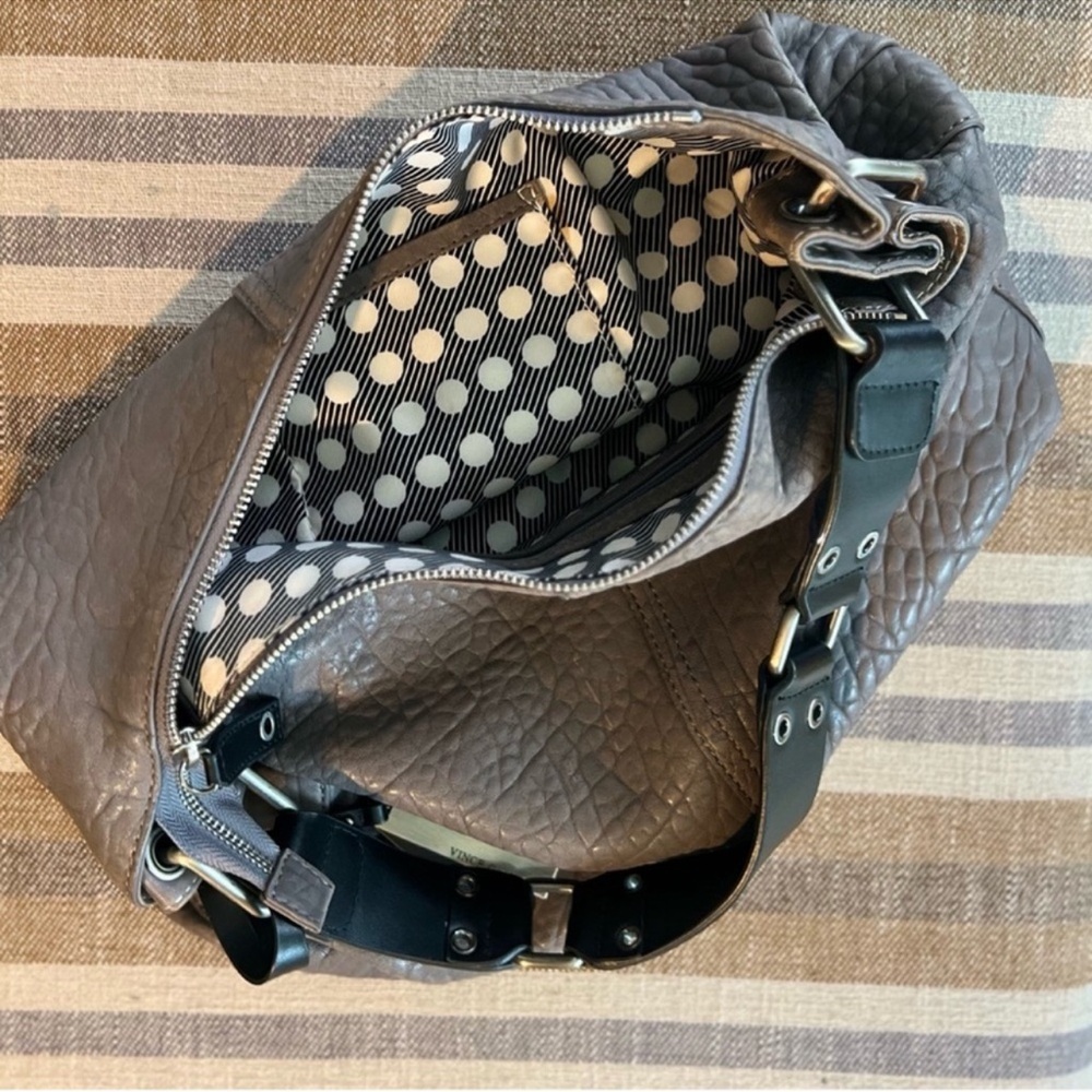 Vince Camuto bubble lamb skin genuine leather hobo purse shoulder bag - Picture 7 of 16